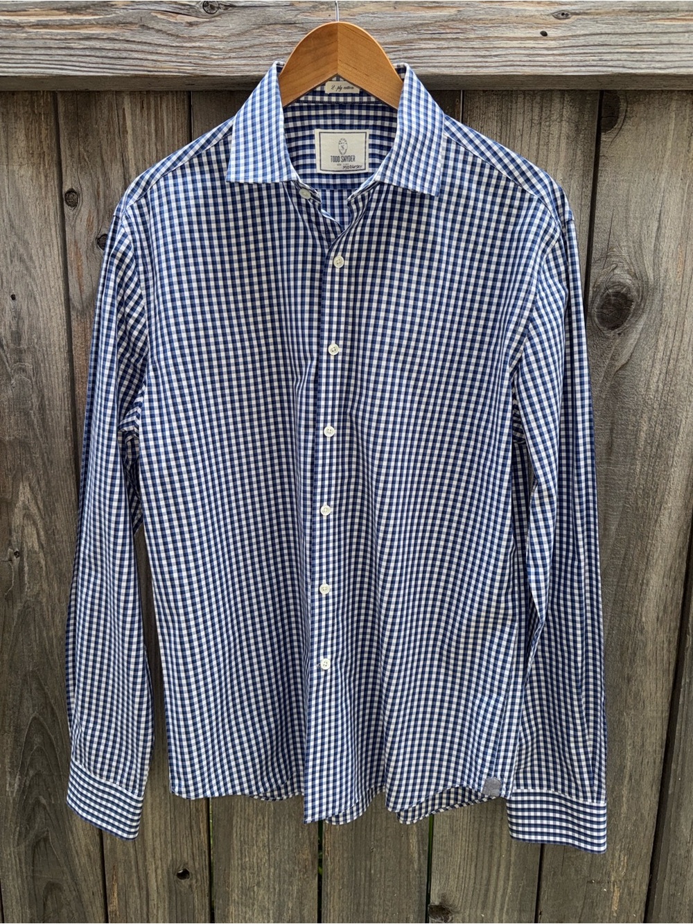 Todd Snyder Men's 16.5 36/37
Blue Check Button Up Long Sleeve 2-Ply Cotton Shirt